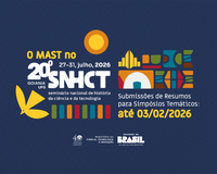 MAST participará do 20º Seminário Nacional de História da Ciência e da Tecnologia