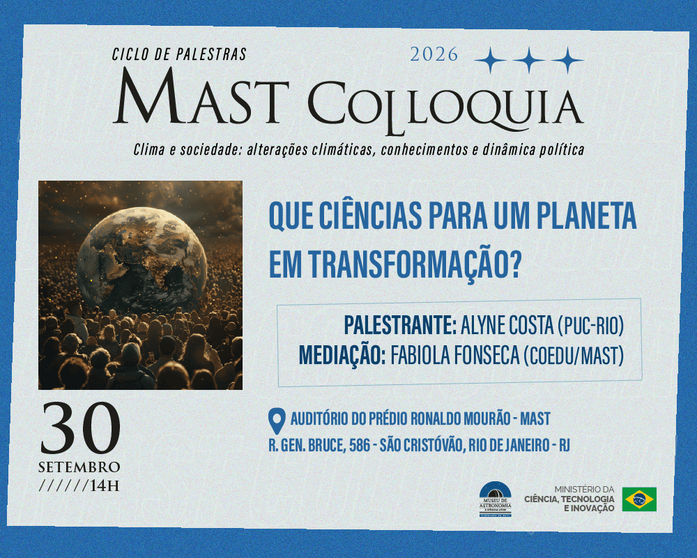 MAST Colloquia 30 setembro às 14 horas