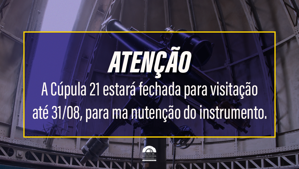 Cúpula 21 fechada até o dia 31 de agosto