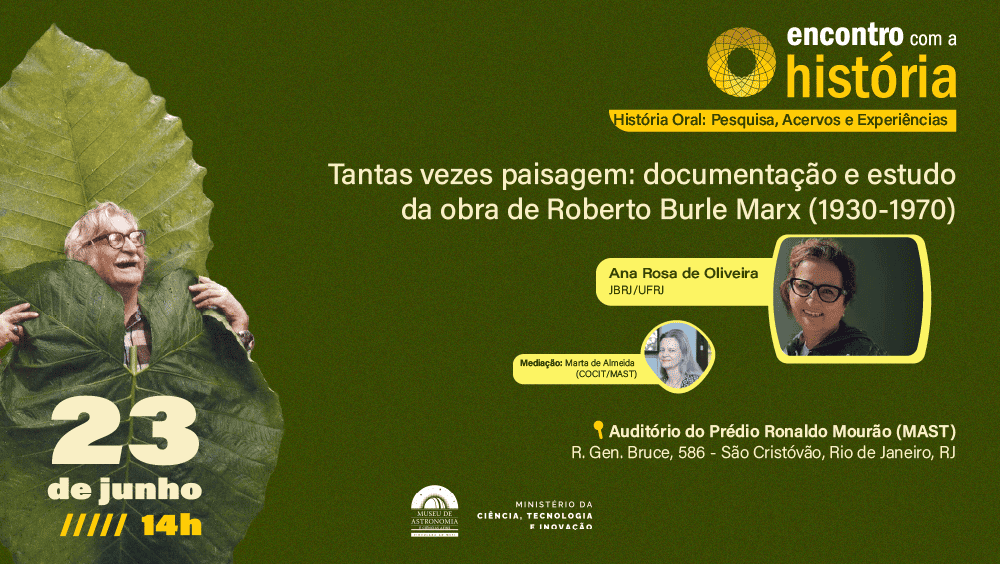 Encontro com a história ao vivo dia 23 de junho às 14 horas