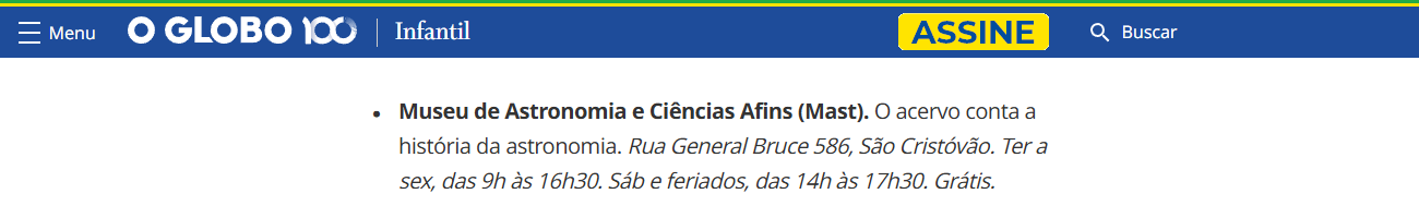 Museu de Astronomia e Ciências Afins (MAST)