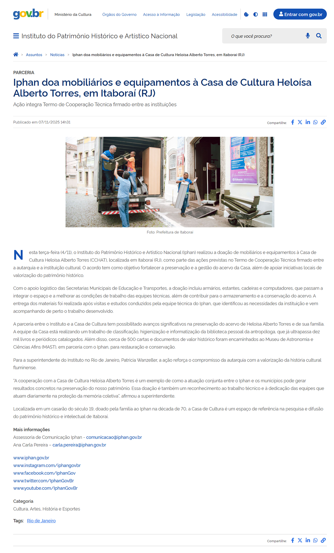 Ação integra Termo de Cooperação Técnica firmado entre as instituições