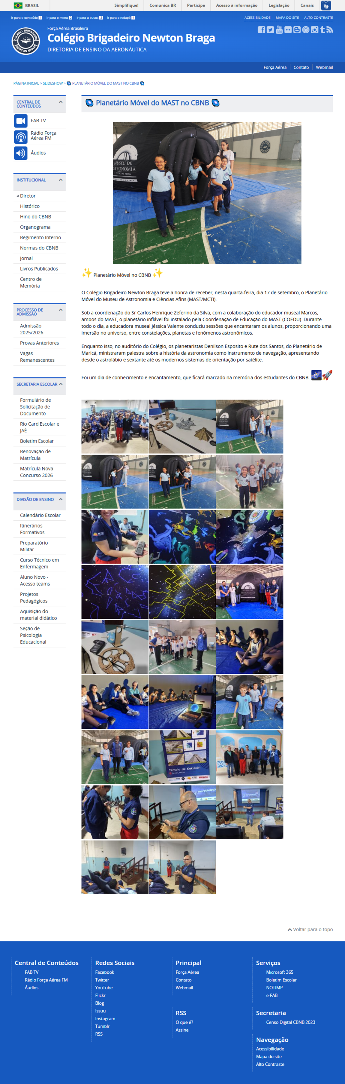 Planetário Móvel no CBNB