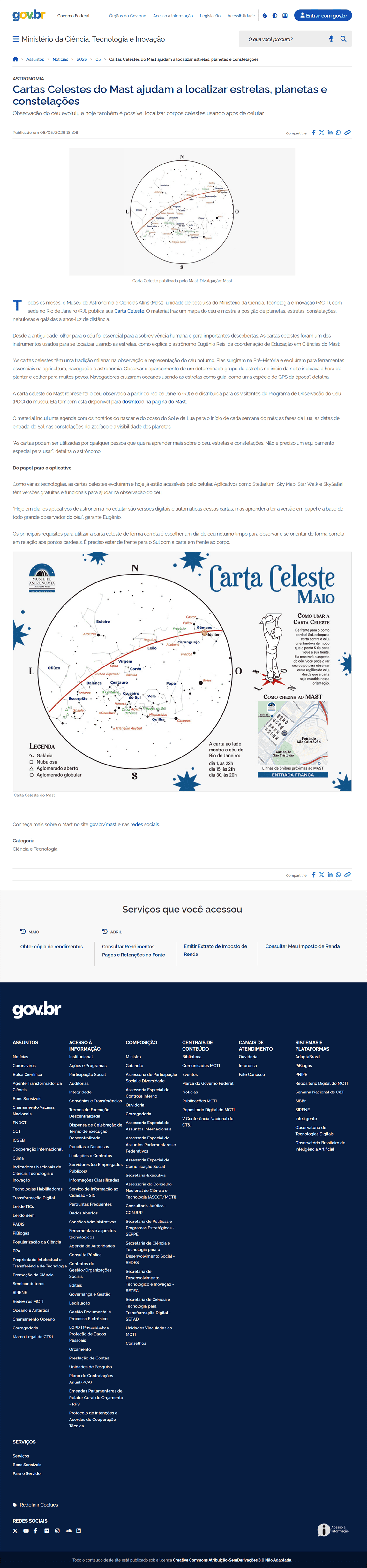 Observação do céu evoluiu e hoje também é possível localizar corpos celestes usando apps de celular