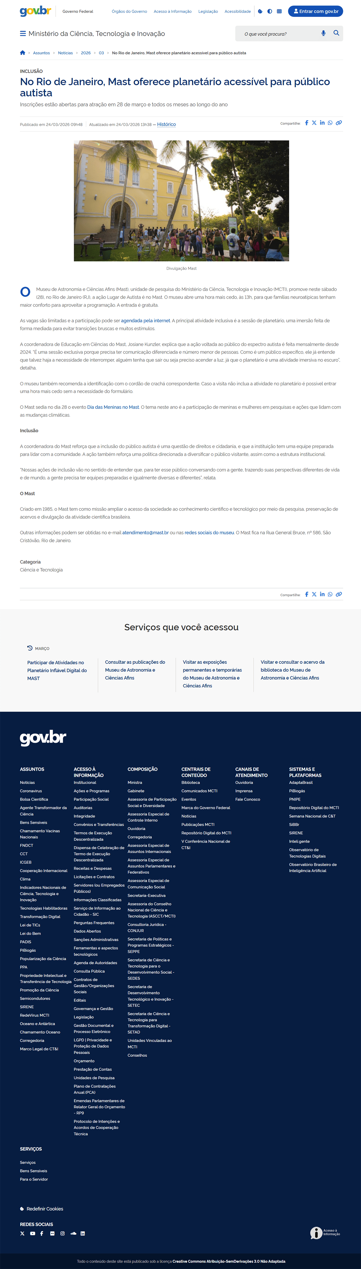 Inscrições estão abertas para atração em 28 de março e todos os meses ao longo do ano