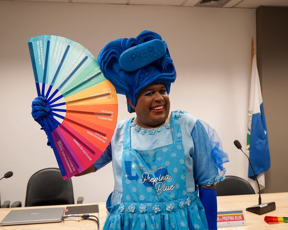 Toni e Prepina Blue e sua mandala da prevenção