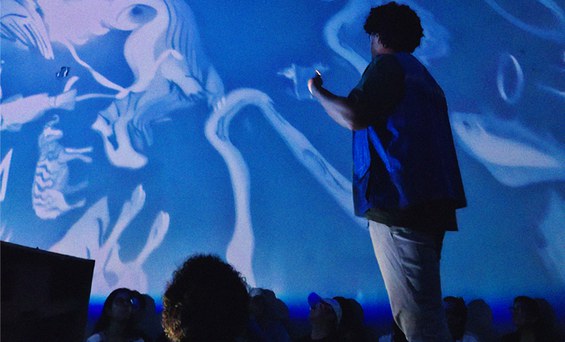 Representações dos signos exibidas na simulação do céu feita pelo planetário