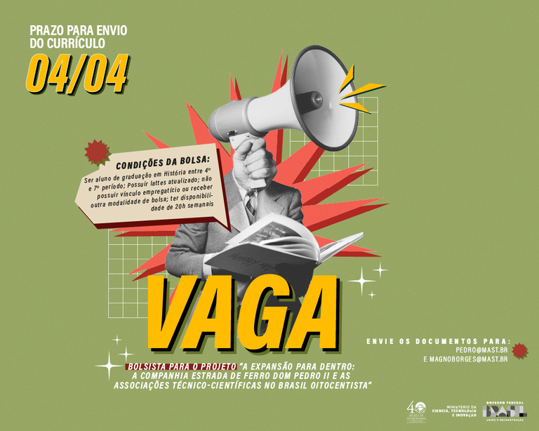 Oportunidade é para graduandos de História