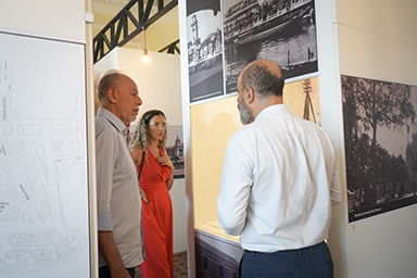 Secretário Inácio Arruda e equipe visitaram as exposições do museu. Foto: Yaya Ferreira