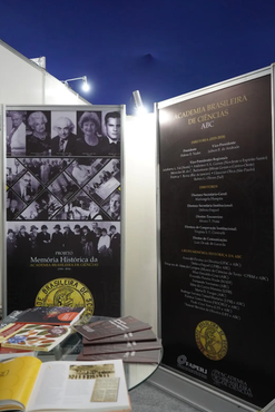 Estande da Academia Brasileira de Ciências na SBPC
