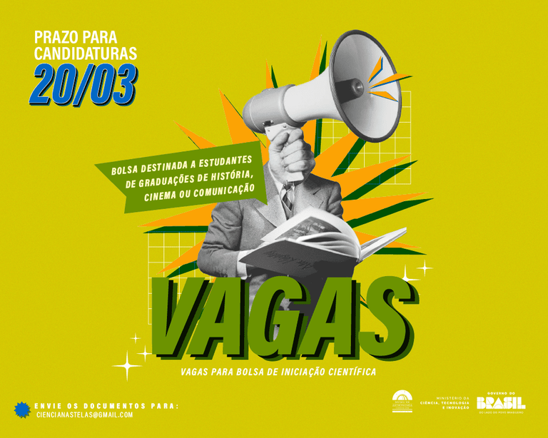 A oportunidade abrange estudantes de História, Cinema ou Comunicação