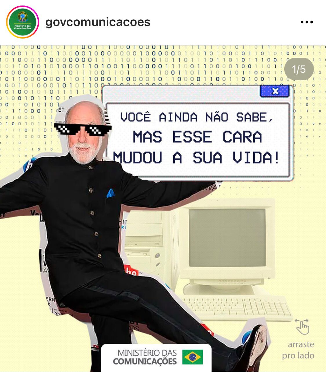 Clique para acessar o Instagram do MCom