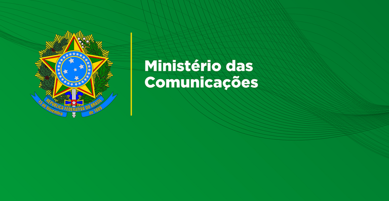 Ministério das Comunicações - banner com fundo verde