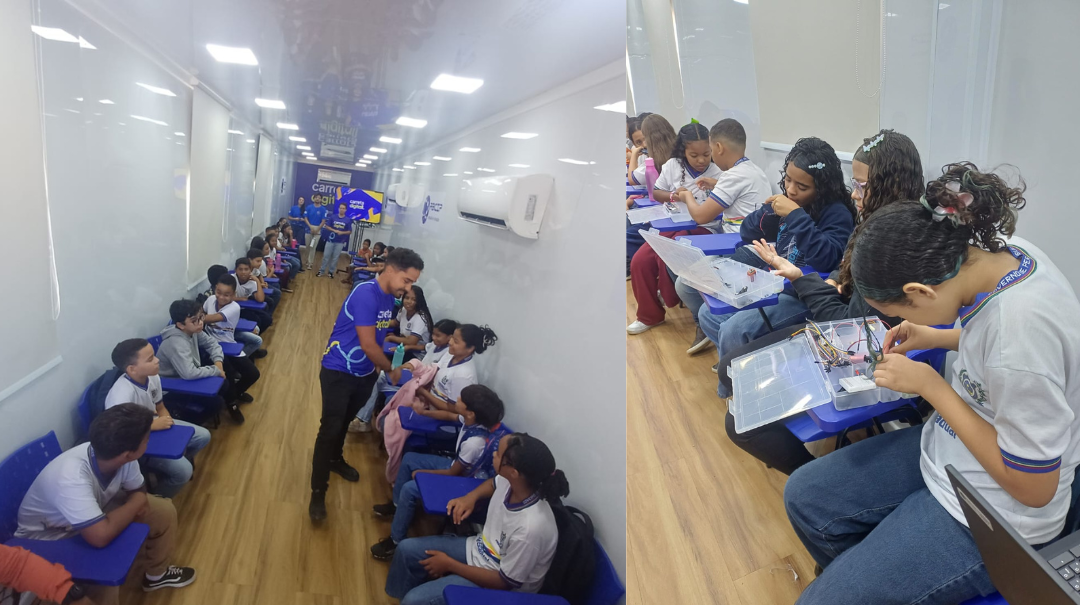 Iniciativa itinerante do Ministério das Comunicações inicia cursos de robótica, desenvolvimento de jogos e montagem de computadores e deve certificar 3 mil estudantes em Pernambuco até o fim de 2026
