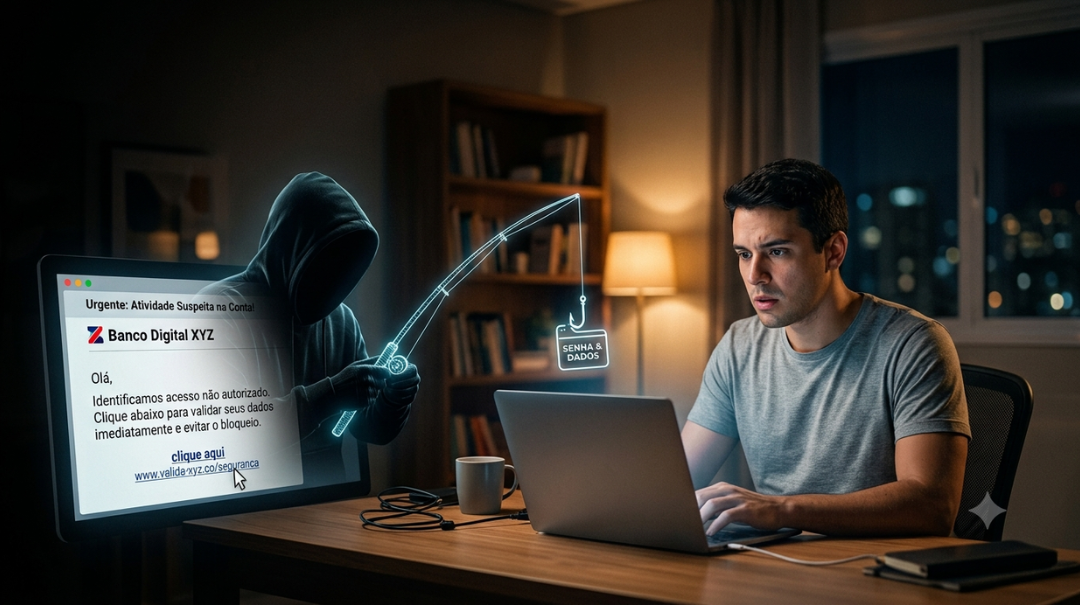 SMS, e-mail, aplicativos de mensagens e outros canais podem ser usados para obter dados pessoais de forma fraudulenta; saiba como identificar esse tipo de golpe e adotar medidas de prevenção