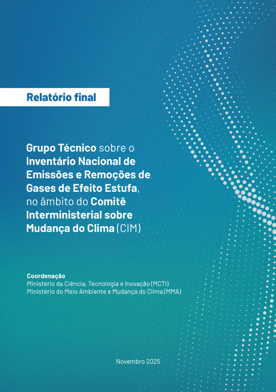 Capa do Relatório Final do GT Inventário Nacional de GEE - CIM