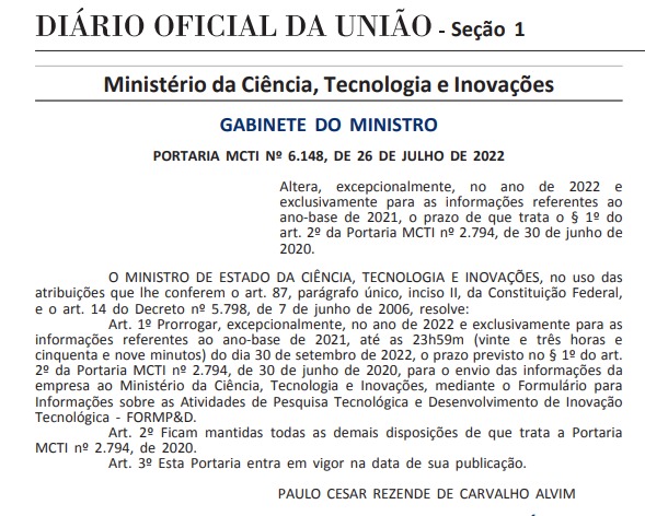 Portaria MCTI 6148 de Julho de 2022.jpg
