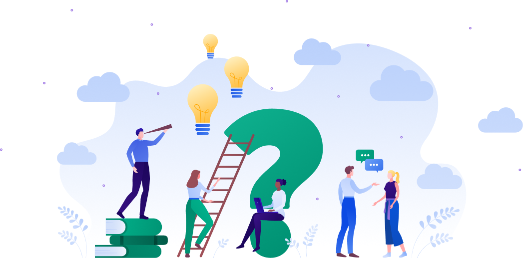 Imagem com icone de duvida