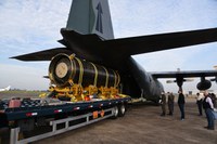 Força Aérea conclui transporte de motor S50, de 13 toneladas, para o Centro de Lançamento de Alcântara (MA)