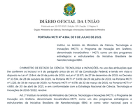 Ministério institui o programa InovaGrafeno-MCTI