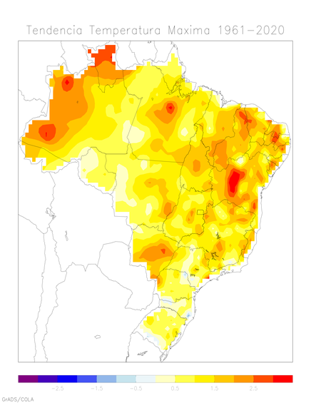 Temperaturas máximas já aumentaram em até 3ºC em algumas regiões do Brasil