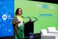 No CB.Fórum, ministra Luciana Santos destaca a revolução digital para criar oportunidades e gerar empregos