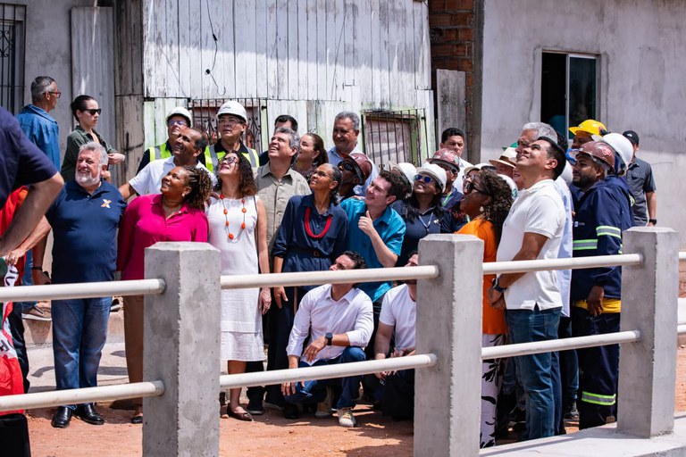 Visita às obras de macrodrenagem e urbanização do Canal da União.