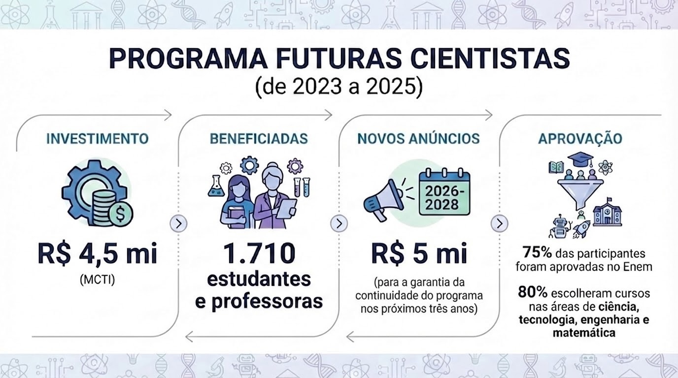 MCTI e Cetene celebram meninas que descobriram a ciência na prática Programa Futuras Cientistas