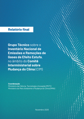 Capa do Relatório Final do GT Inventário Nacional de GEE - CIM
