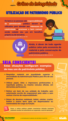 Edição 12 - card grão de integridade - UTILIZAÇÃO DE PATRIMÔNIO PÚBLICO 