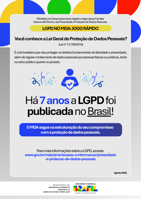 LGPD NO MDA: JOGO RÁPIDO
