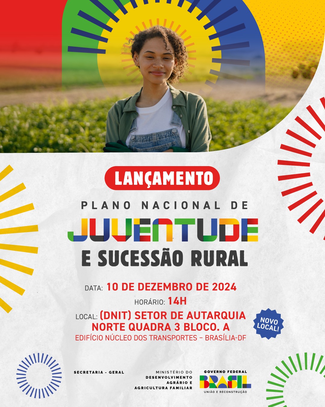 MDA e SGPR lançam, na próxima terça-feira (10/12), o Plano Nacional de Juventude e Sucessão Rural