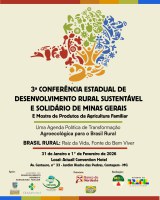 Minas Gerais realizará 3º Conferência Estadual de Desenvolvimento Rural nos dias 31 de janeiro e 1° de fevereiro