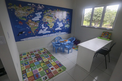 A lavanderia conta com espaço kids, garantindo maior conforto e comodidade. Foto: Albino Oliveira/Ascom-MDA