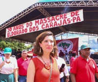 Ministra Fernanda Machiaveli participa de ato em memória dos Mártires do Abril Vermelho no Pará