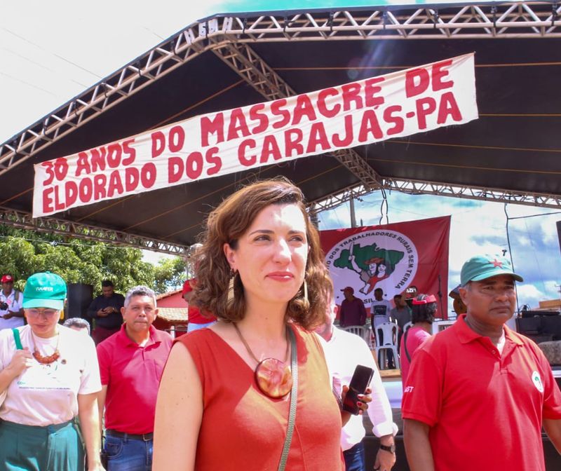 Ministra Fernanda Machiaveli participa de ato em memória dos Mártires do Abril Vermelho no Pará