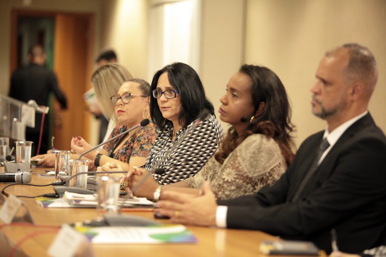 Abertura da 55ª Reunião Ordinária do CNDM tem a participação da ministra Damares Alves. (Foto: Willian Meira - MMFDH)