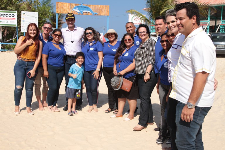 Ministros visitaram projeto social na praia do Pesqueiro, em Soures/PA. (Foto: Willian Meira/AscomMMFDH)
