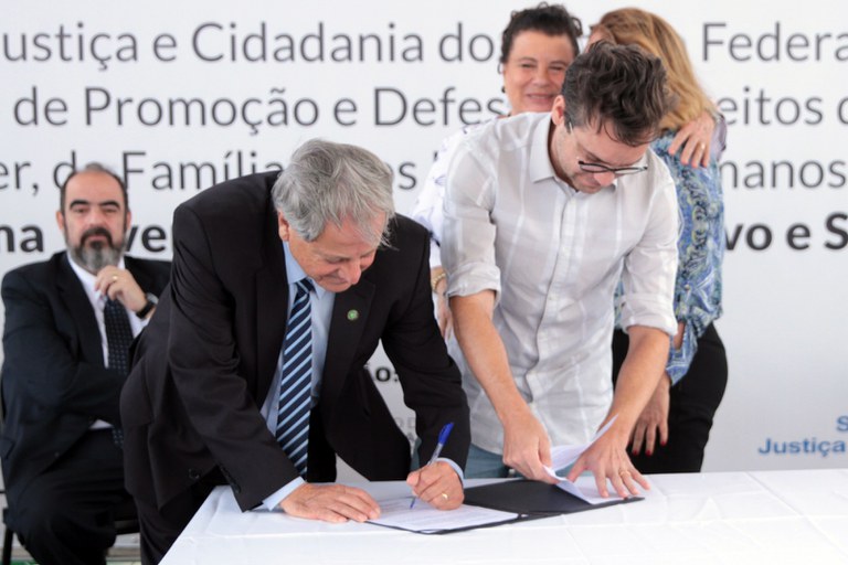 O encerramento do evento contou com a assinatura do Protocolo de Intenção de Cooperação. (Foto: Willian Meira -MMFDH).