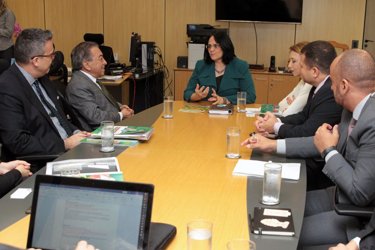 Ministra Damares discute ações voltadas à busca por crianças desaparecidas. (Foto: Willian Meira - MMFDH).