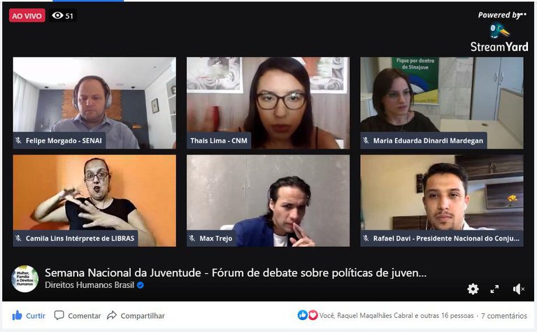Fórum debate políticas públicas para a juventude durante e após pandemia