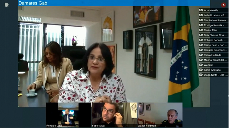 Em evento da CBF, ministra discute responsabilidade social do futebol brasileiro em tempos de pandemia