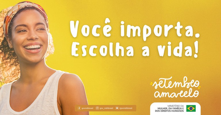 Banner Conscientização Prevenção Suicídio - 988 - Você Importa - Sem Glitter