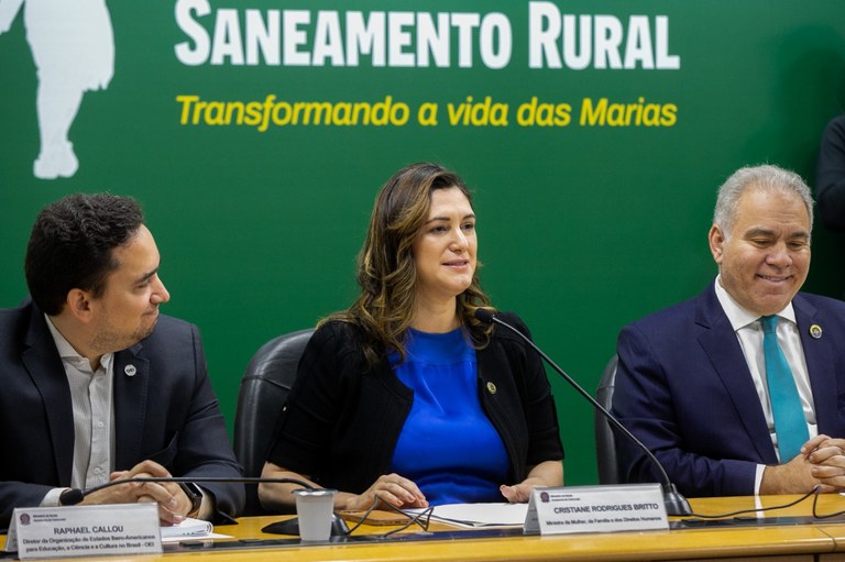 Ministra participa de lançamento do projeto Mulheres: Saúde Ambiental e Saneamento Rural, em Brasília