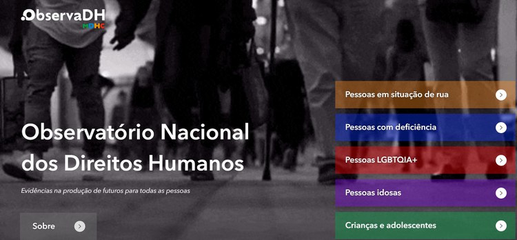 Capa da plataforma na qual está hospedado o ObservaDH