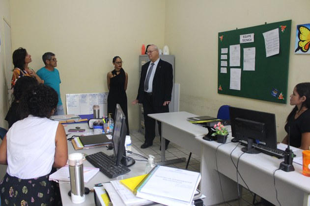 Durante a agenda, representantes do MDHC conhecem instalações da Fundase (Isabela Santos)