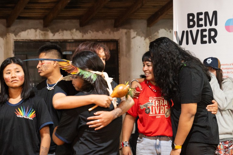 Lideranças debateram, entre outras coisas, o fortalecimento da identidade e da auto-organização da etnia (Fotos: Gustavo Gloria - Ascom/MDHC)