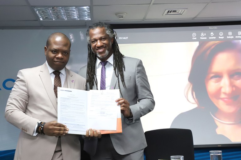 Ministro Silvio Almeida e secretário Nacional SNDPI, Alexandre da Silva (Fotos: Clarice Castro – Ascom/MDHC)