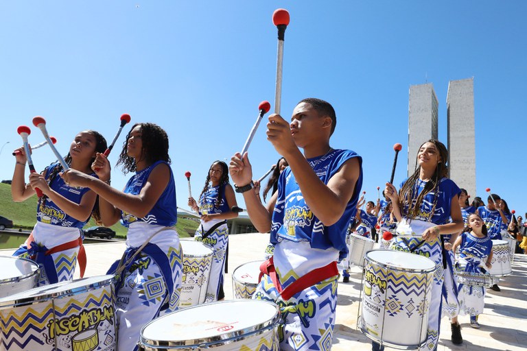 Evento contou com ato simbólico no gramado do Congresso Nacional