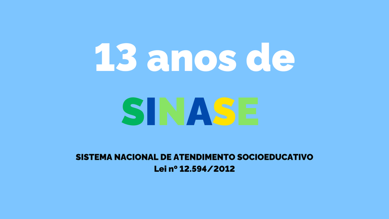 Lei que institui o Sistema Nacional de Atendimento Socioeducativo completa 13 anos neste sábado (18)